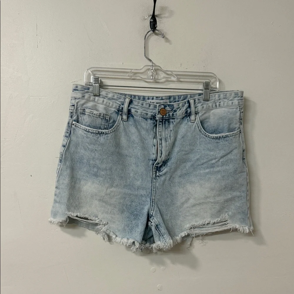 YMI Jean Shorts in Classic Blue with Frayed Hem